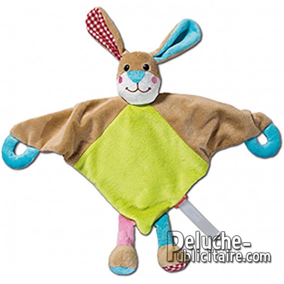 Rabbit doudou plush personalizable with your brand.