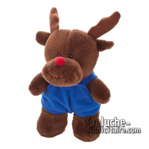 Peluche renne de Noël publicitaire - Peluche renne personnalisable