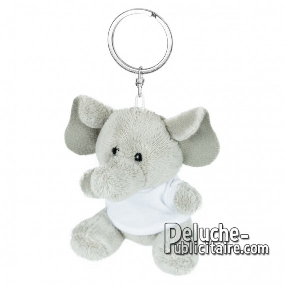 Achat Peluche Porte-clés éléphant 8 cm. Peluche Publicitaire éléphant à Personnaliser. Ref:XP-1247