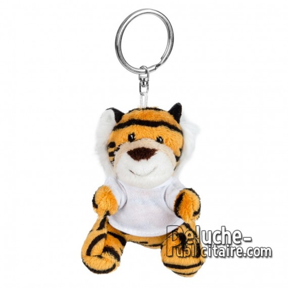 Achat Peluche Porte-clés tigre 8 cm. Peluche Publicitaire tigre à Personnaliser. Ref:XP-1249
