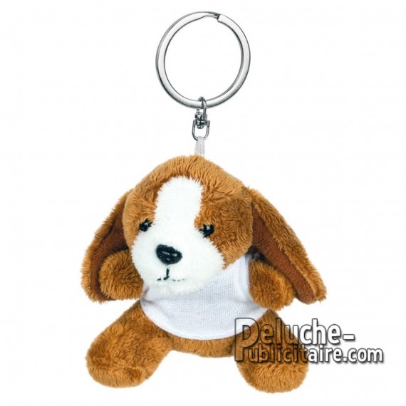 Achat Peluche Porte-clés chien 8 cm. Peluche Publicitaire chien à Personnaliser. Ref:XP-1250