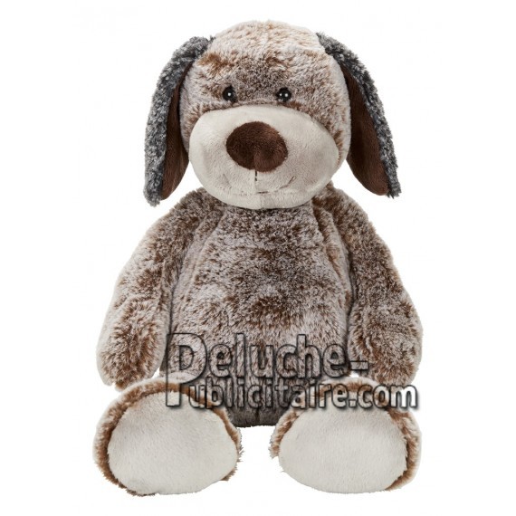 Achat peluche chien marron 36cm. Peluche personnalisée.