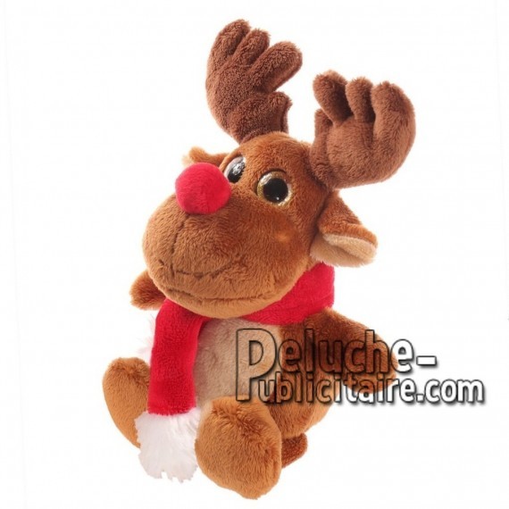 Achat peluche renne marron 17cm. Peluche personnalisée.