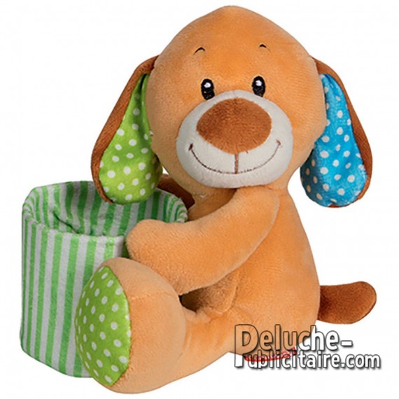 Purchase Teddy Dog Holds Pencils 15 cm. Plush to customize.