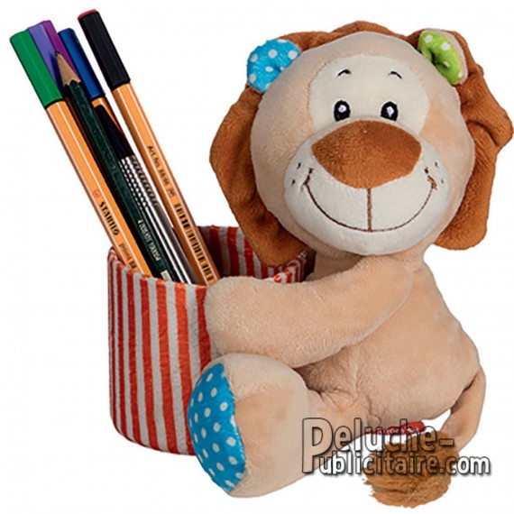 Goodies plush toy pencil holder with lion shape.