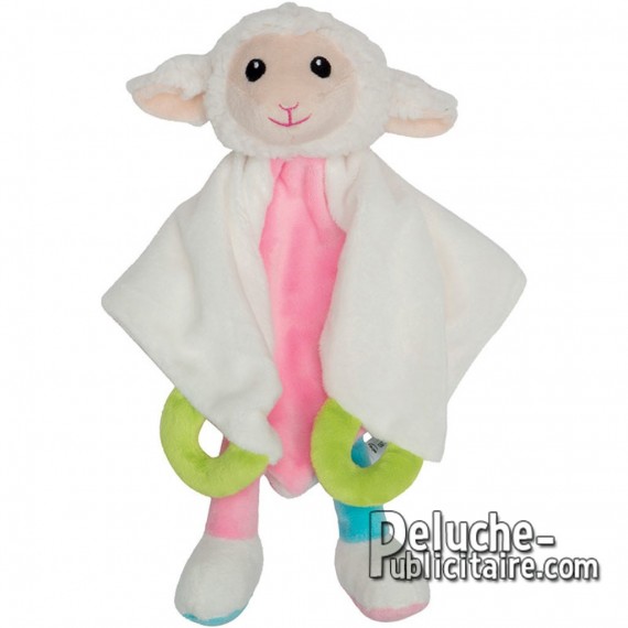 Doudou mouton peluche personnalisée pour enfant.