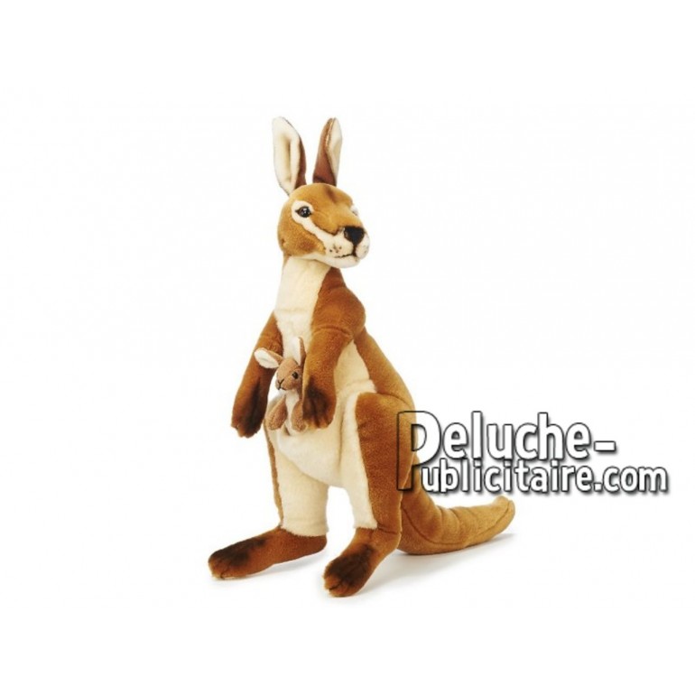 Achat peluche kangourou marron 44cm. Peluche personnalisée.