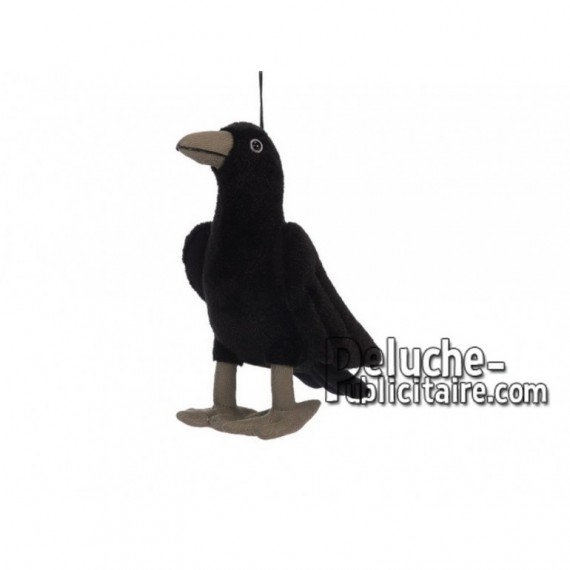 Achat peluche corbeau noir 25cm. Peluche personnalisée.