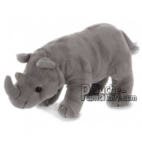 Achat peluche rhinocéris gris 26cm. Peluche personnalisée.