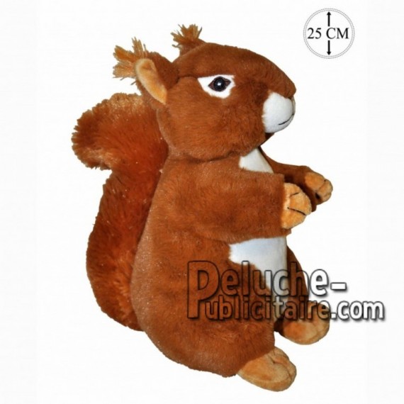 Achat peluche écureuil assis marron 25cm. Peluche personnalisée.