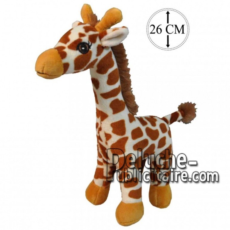 Achat peluche girafe marron 26cm. Peluche personnalisée.