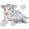 Achat peluche tigre blanc 31cm. Peluche personnalisée.