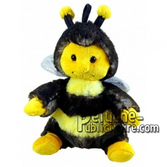 Achat peluche abeille noir 18cm. Peluche personnalisée.