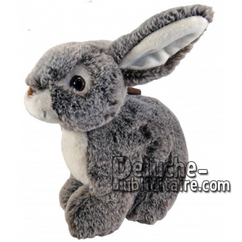 Buy Grey sitting rabbit plush 20cm. Personalized Plush Toy.