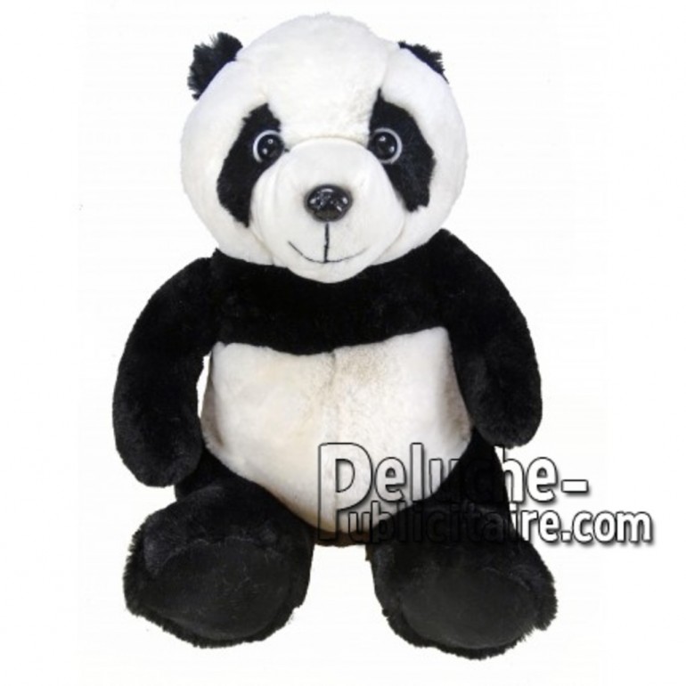 Achat peluche panda noir 18cm. Peluche personnalisée.