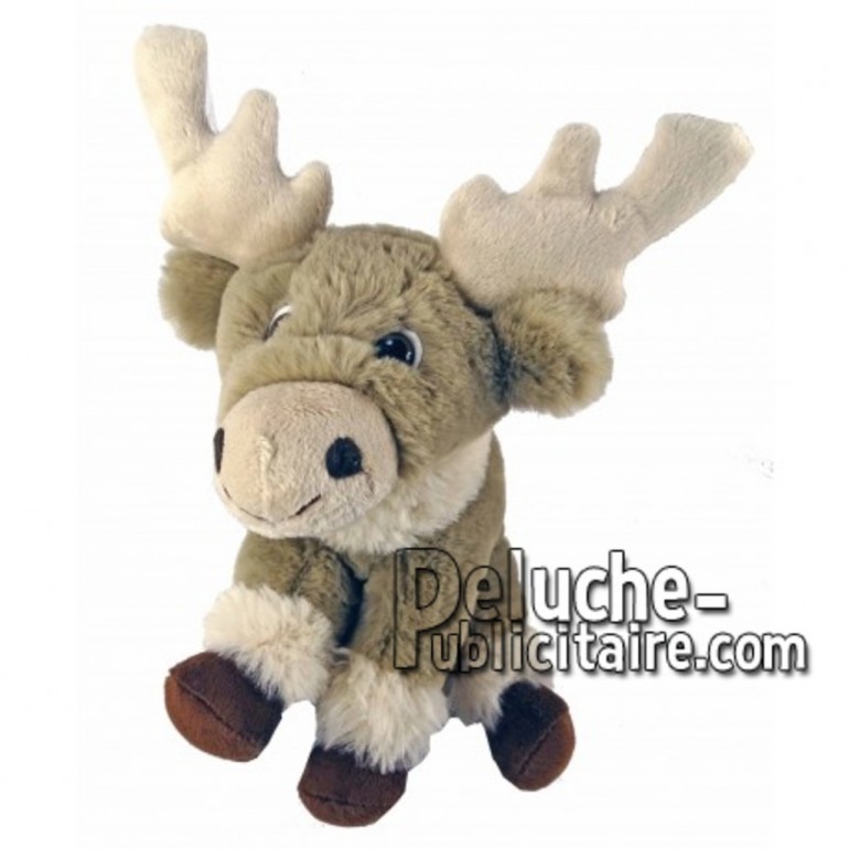Buy Grey reindeer moose plush 20cm. Personalized Plush Toy.