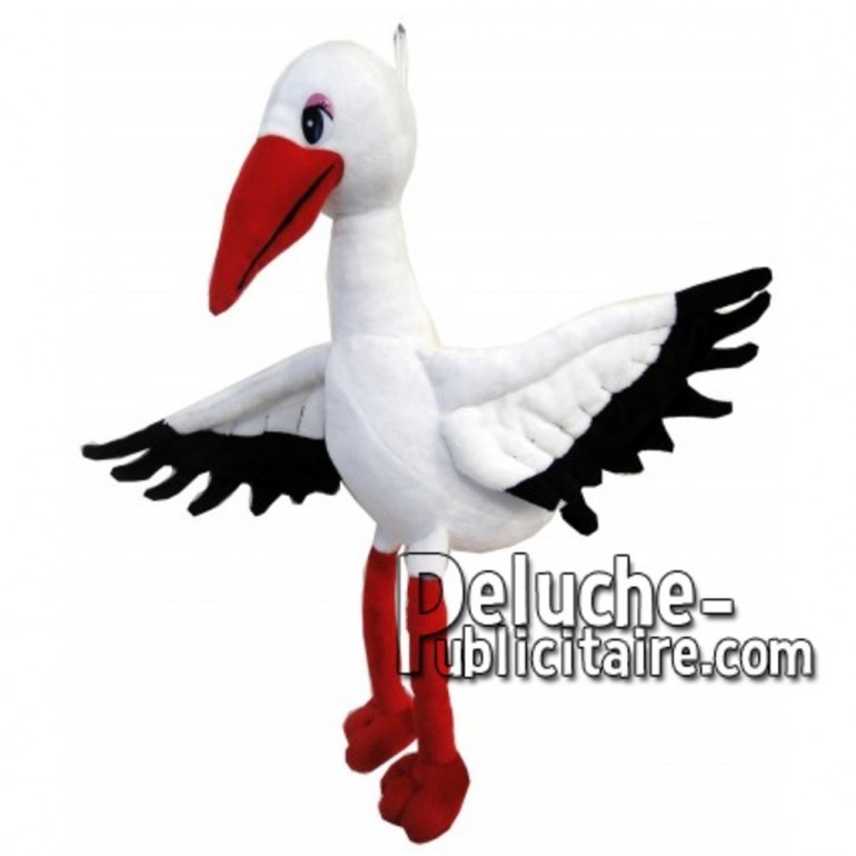 Buy White stork plush 25cm. Personalized Plush Toy.
