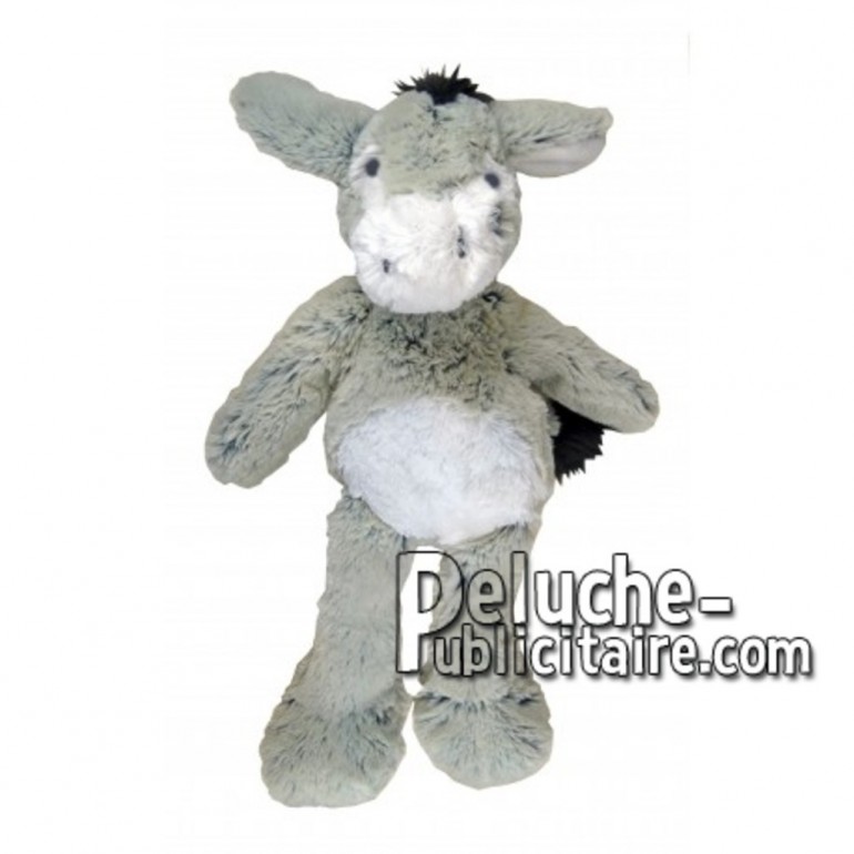 Achat peluche oreiller âne gris 30cm. Peluche personnalisée.