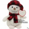 Buy White snowman peluche 19cm. Personalized Plush Toy.