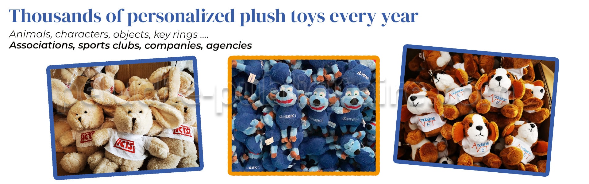 Plush toys to personalize